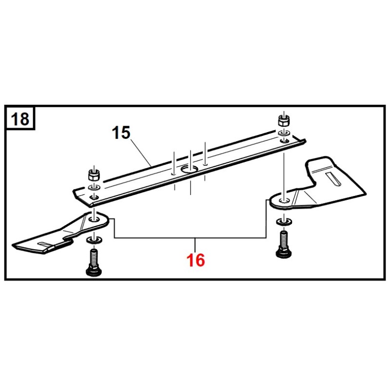 Pair of left-hand retractable blades ORIGINAL GIANNI FERRARI professional machine