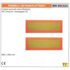 Coppia pannelli retroriflettenti omologati CE per rimorchi codice 001323 | Newgardenstore.eu