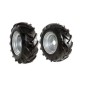 Pair of 16/6.50-8" tyred wheels with fixed disc for motor cultivator NIBBI BRIK 3