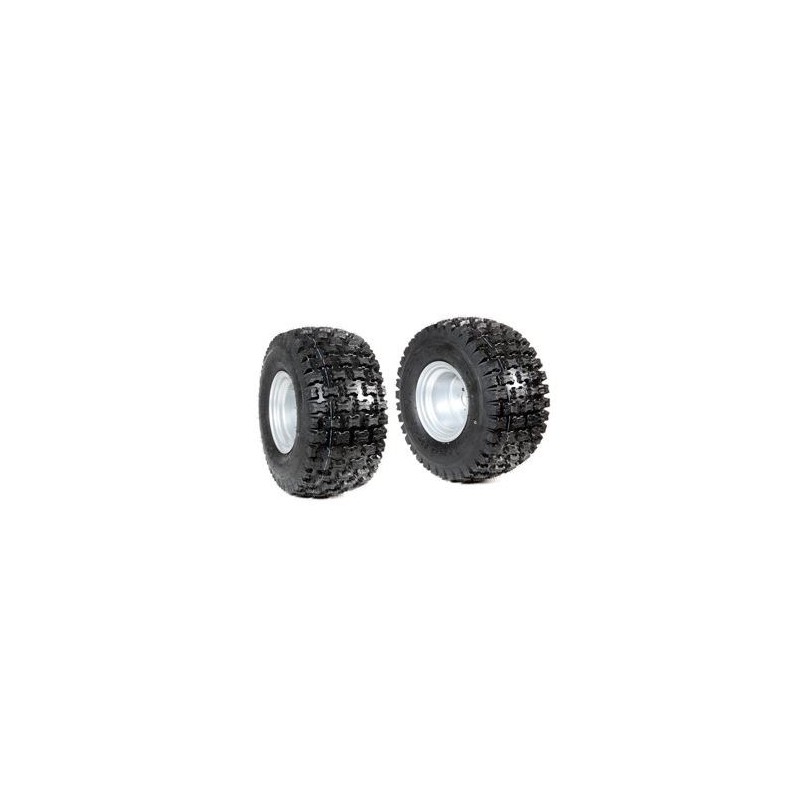 Pair of 18/950-8" fixed disc tyred wheels for mower NIBBI FC 20 - FC 145
