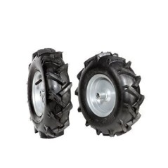 Pair of 3.50-6 "DF tyred wheels for NIBBI FC 110 mower