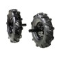 Pair of 3.50-8" tyred wheels for NIBBI motor mower 118