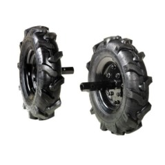 Coppia ruote gommate 3.50-8" per motozappa NIBBI 104S 105 105S 106 69209114 | Newgardenstore.eu