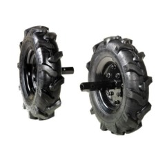 Pair of 3.50-8" tyred wheels for NIBBI 104 S - 105 S - 106 tractor | Newgardenstore.eu