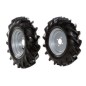 Paire de roues à pneus 4.00-10" avec disque fixe pour tracteur à pied NIBBI BRIK 5S