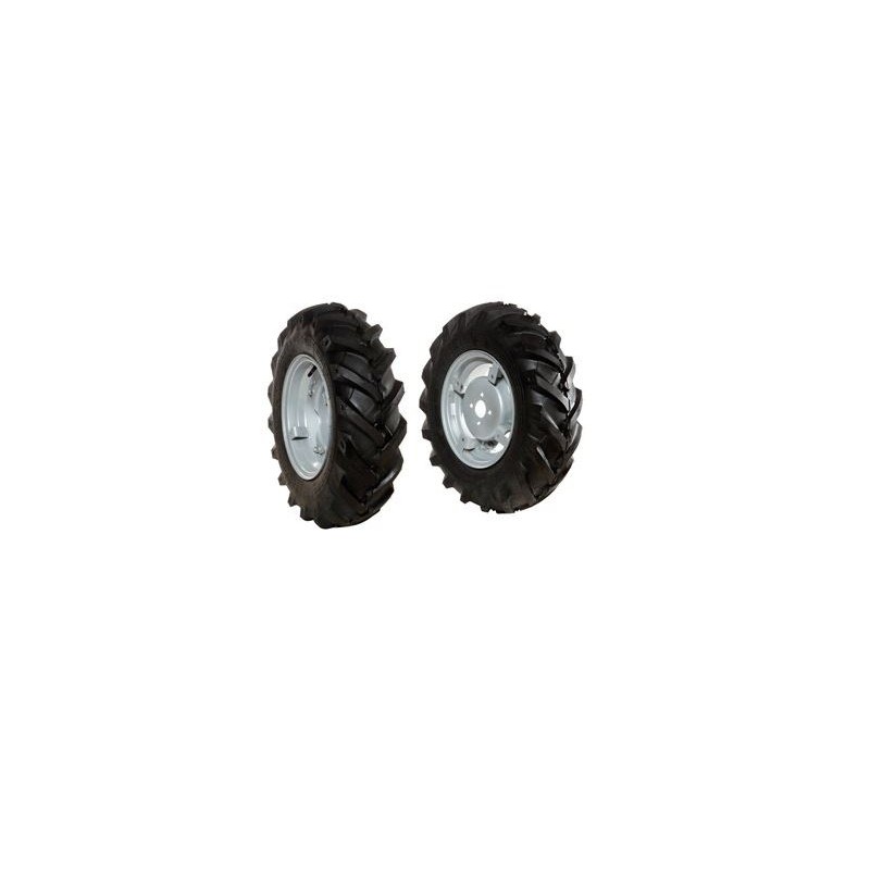 Pair of 6.5/80-12" tyred wheels with adjustable disc NIBBI MAK walking tractor