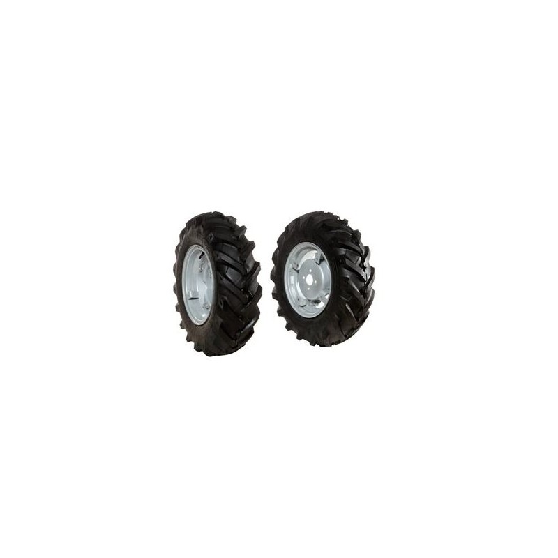 Pair of 6.5/80-15" tyred wheels with adjustable disc NIBBI MAK walking tractor