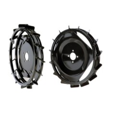Paire de roues en métal diamètre 410x60 mm pour motobineuse NIBBI 106 - 115 | Newgardenstore.eu