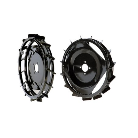 Paire de roues en métal diamètre 410x60 mm pour motobineuse NIBBI 106 - 115 | Newgardenstore.eu