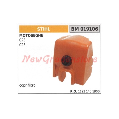 Couvercle de filtre à air compatible avec les tronçonneuses STIHL 023 modèle 025 11231401900 | Newgardenstore.eu