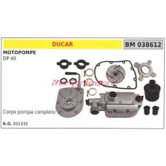 Complete DUCAR motor pump DP 40 body 038612 | Newgardenstore.eu