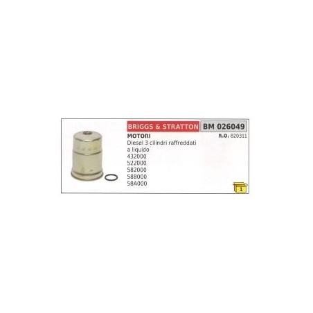 BRIGGS&STRATTON liquid-cooled 3-cylinder diesel fuel filter 820311 | Newgardenstore.eu