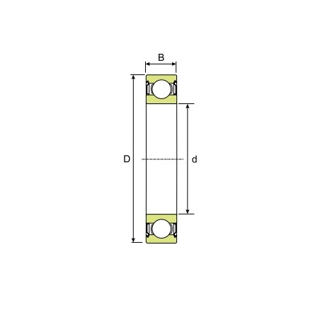 Kugellager 6000 2RS Dicke 8 mm für Gartengeräte