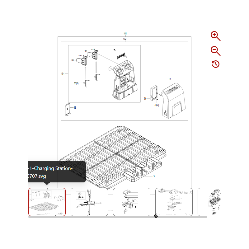 Cargador de batería (100-240 V, 20 V, 38 W) KA0201 (CH, IT) IT 59000812 PARA ROBOT KRESS ORIGINAL