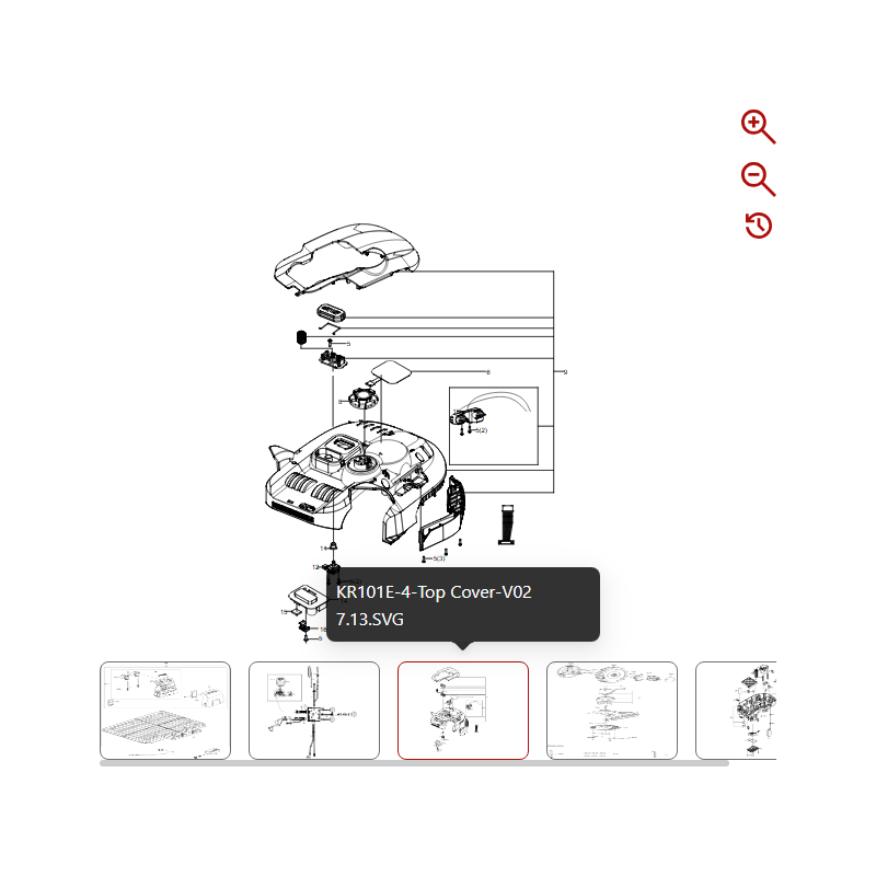 Versiegeln Sie die Hülle 59000243 FÜR ORIGINAL KRESS ROBOTER