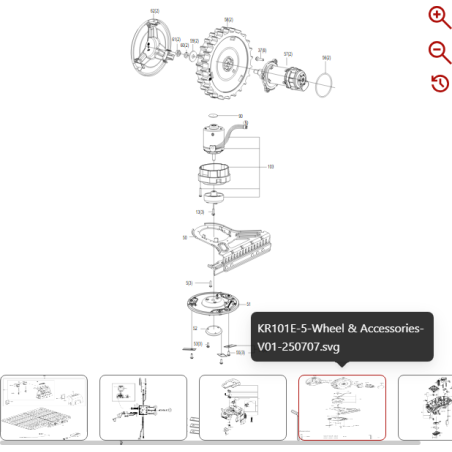 Vite della stazione di ricarica 59000116 PER ROBOT ORIGINALE KRESS | Newgardenstore.eu