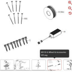 Tornillo de estación de carga 59000116 PARA ROBOT KRESS ORIGINAL | Newgardenstore.eu