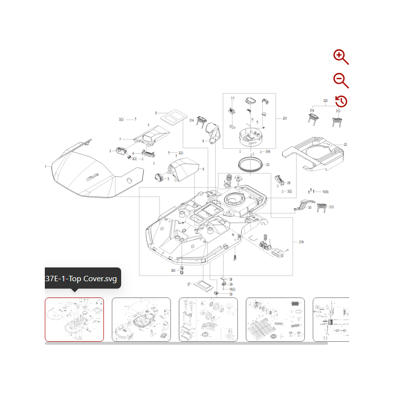 Capteur ultrasonique gauche 59005297 POUR ROBOT KRESS D'ORIGINE