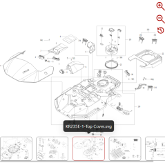 Linke Ultraschallsensorhalterung 59002596 FÜR ORIGINAL KRESS ROBOTER | Newgardenstore.eu