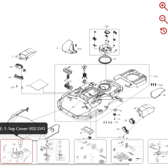 Staffa sensore ultrasonico sinistro 59002596 PER ROBOT ORIGINALE KRESS | Newgardenstore.eu
