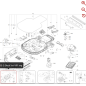 Moteur de réglage de la hauteur de coupe 59003783 POUR ROBOT KRESS D'ORIGINE