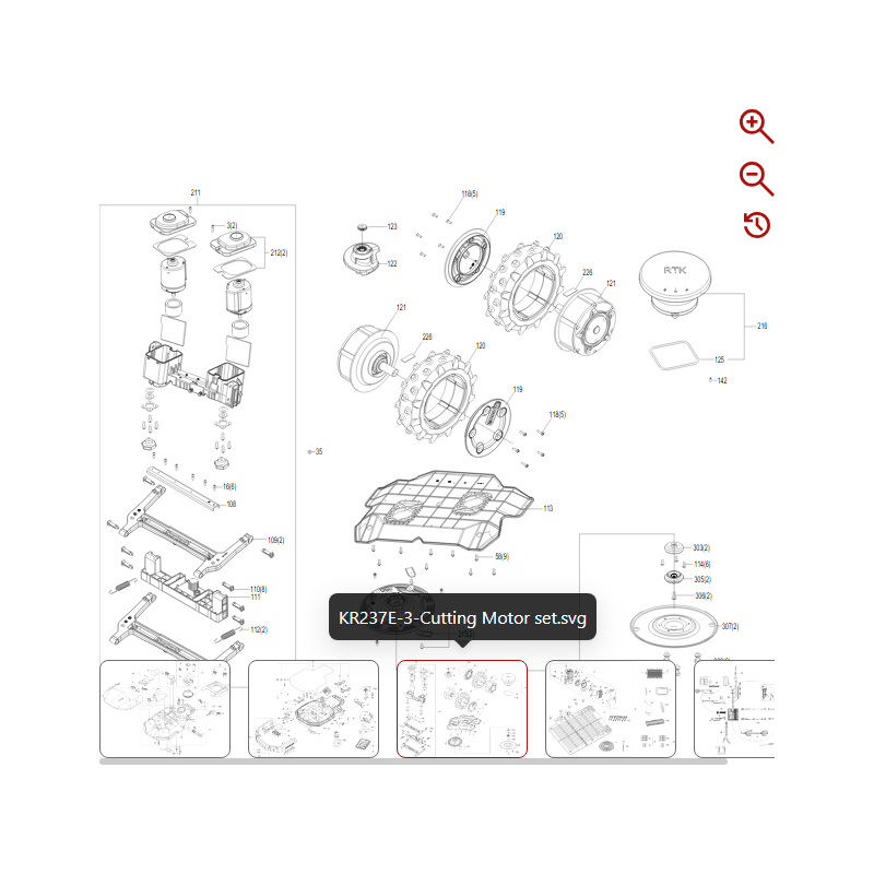 Zulieferplatte 59007244 FÜR ORIGINAL KRESS ROBOTER