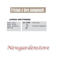 Cuscinetto reggispinta 15365 LAVERDA MIETITREBBIE M120 M132 M150 M1000 AM1200 | Newgardenstore.eu