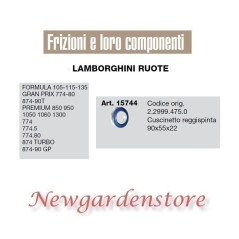Cuscinetto reggispinta 90x55 15744 trattore LAMBORGHINI Formula Premium Turbo | Newgardenstore.eu