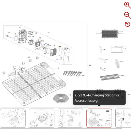 Charging control board 59005533 FOR ORIGINAL KRESS ROBOT | Newgardenstore.eu
