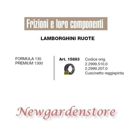 Cojinete de empuje LAMBORGHINI 15883 Tractor Formula 135 Premium 1300 | Newgardenstore.eu