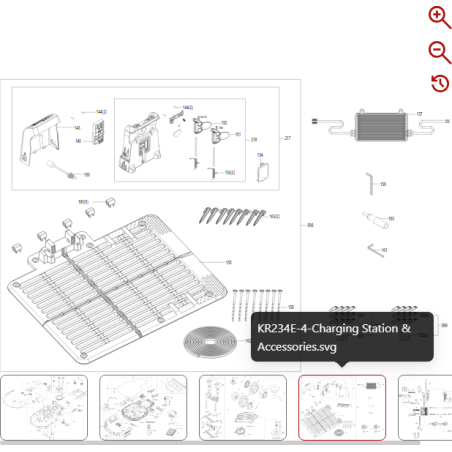 Charger (100-240V, 20V, 230W) KA3817 IT 59006675 FOR ORIGINAL KRESS ROBOT | Newgardenstore.eu