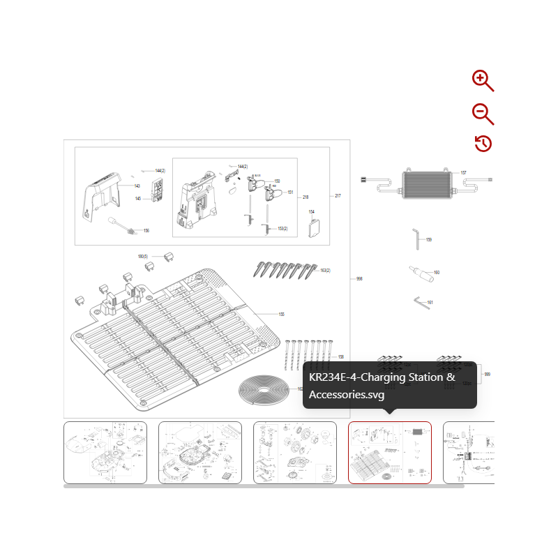 Charging station assembly 59007196 FOR ORIGINAL KRESS ROBOT