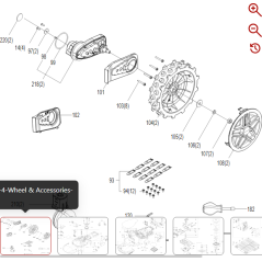 Conjunto de caja de cambios (incluido motor) 59007197 PARA ROBOT KRESS ORIGINAL | Newgardenstore.eu