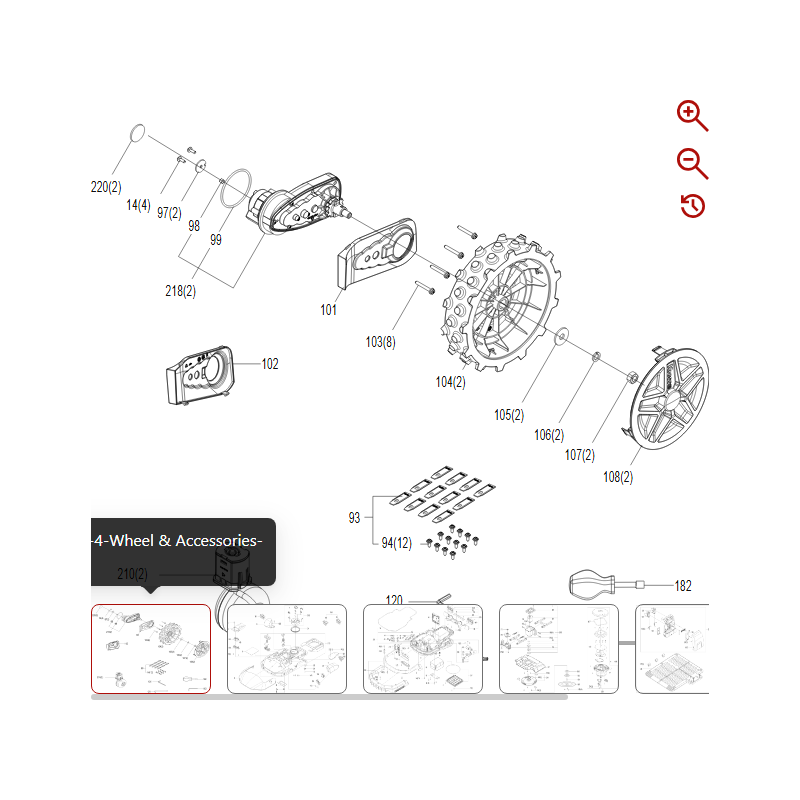 Conjunto de caja de cambios (incluido motor) 59007197 PARA ROBOT KRESS ORIGINAL