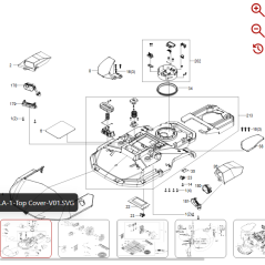 Rechte Zierabdeckung 59003790 FÜR ORIGINAL KRESS ROBOTER | Newgardenstore.eu