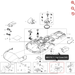 Cubierta decorativa izquierda 59003786 PARA ROBOT KRESS ORIGINAL | Newgardenstore.eu