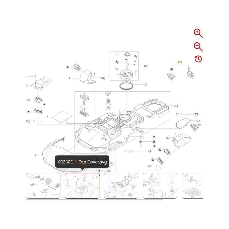 Roboter-Oberteil ASM 59003742 FÜR ORIGINAL KRESS ROBOTER