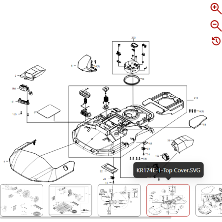 Roboter-Oberteil ASM 59003742 FÜR ORIGINAL KRESS ROBOTER