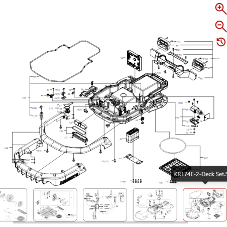 Moteur de réglage de la hauteur de coupe ASM 59003839 pour robots KRESS d'origine