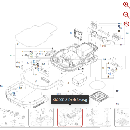 Tapa de batería 59003720 PARA ROBOT KRESS ORIGINAL | Newgardenstore.eu