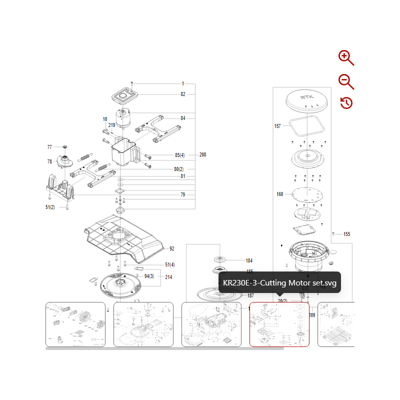 Support de siège 59003843 POUR ROBOT KRESS ORIGINAL