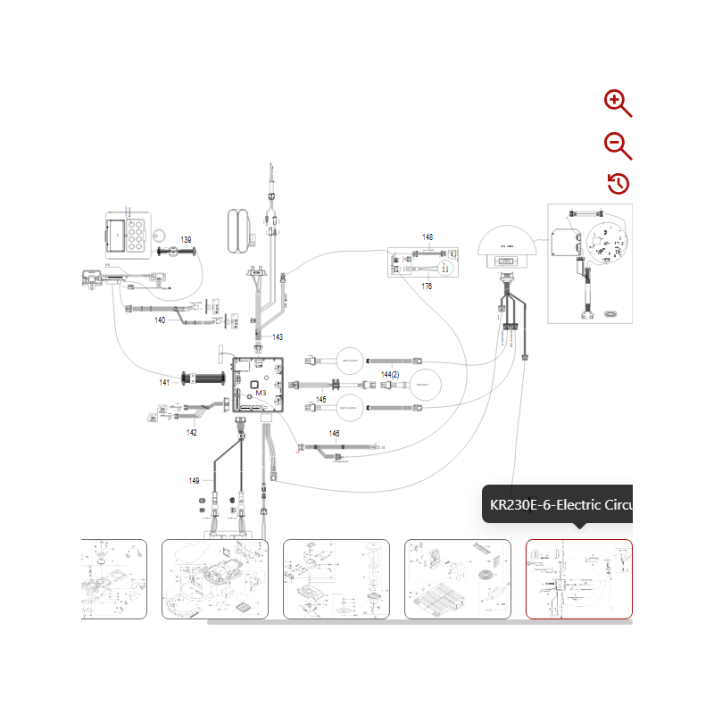 Câble moteur de lame 59007137 POUR ROBOT KRESS D'ORIGINE