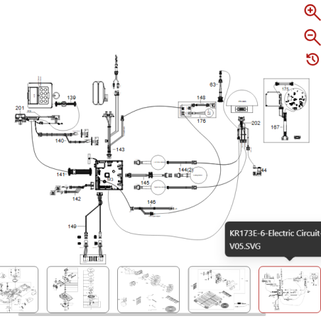 Cavo contachilometri sinistro 59006768 PER ROBOT ORIGINALE KRESS
