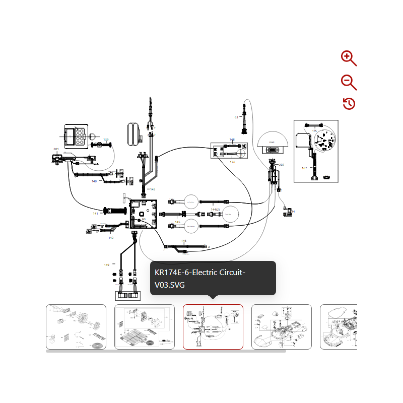 Klingenmotorkabel 59003744 FÜR ORIGINAL KRESS ROBOTER