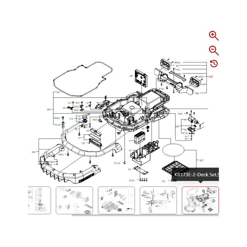 Halterung 59003739 FÜR ORIGINAL KRESS ROBOTER