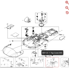 Right decorative cover 59003712 FOR ORIGINAL KRESS ROBOT | Newgardenstore.eu