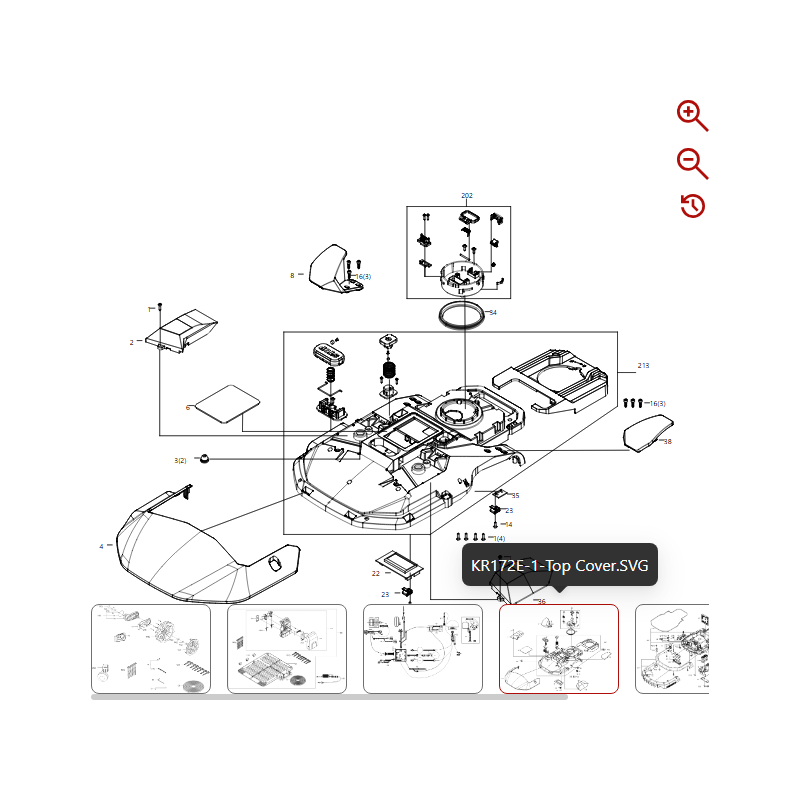 Right decorative cover 59003712 FOR ORIGINAL KRESS ROBOT