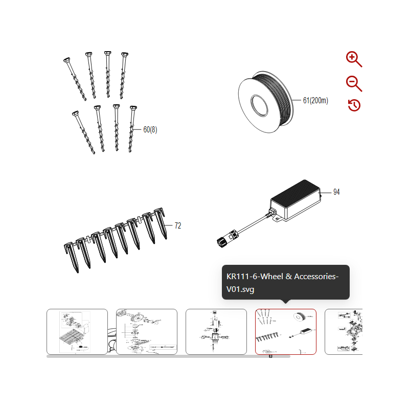 Cable Clip 59000247 FOR ORIGINAL KRESS ROBOT