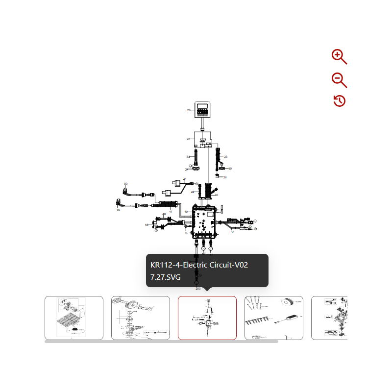 Stromkabelbaum 59003895 FÜR ORIGINAL KRESS ROBOTER