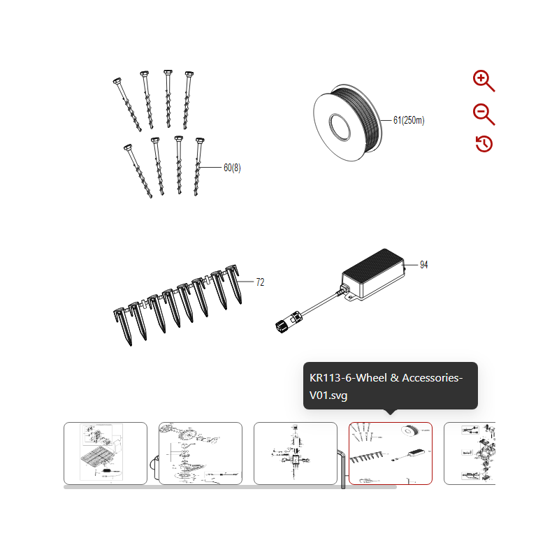 Clip de cable 59000288 PARA ROBOT KRESS ORIGINAL